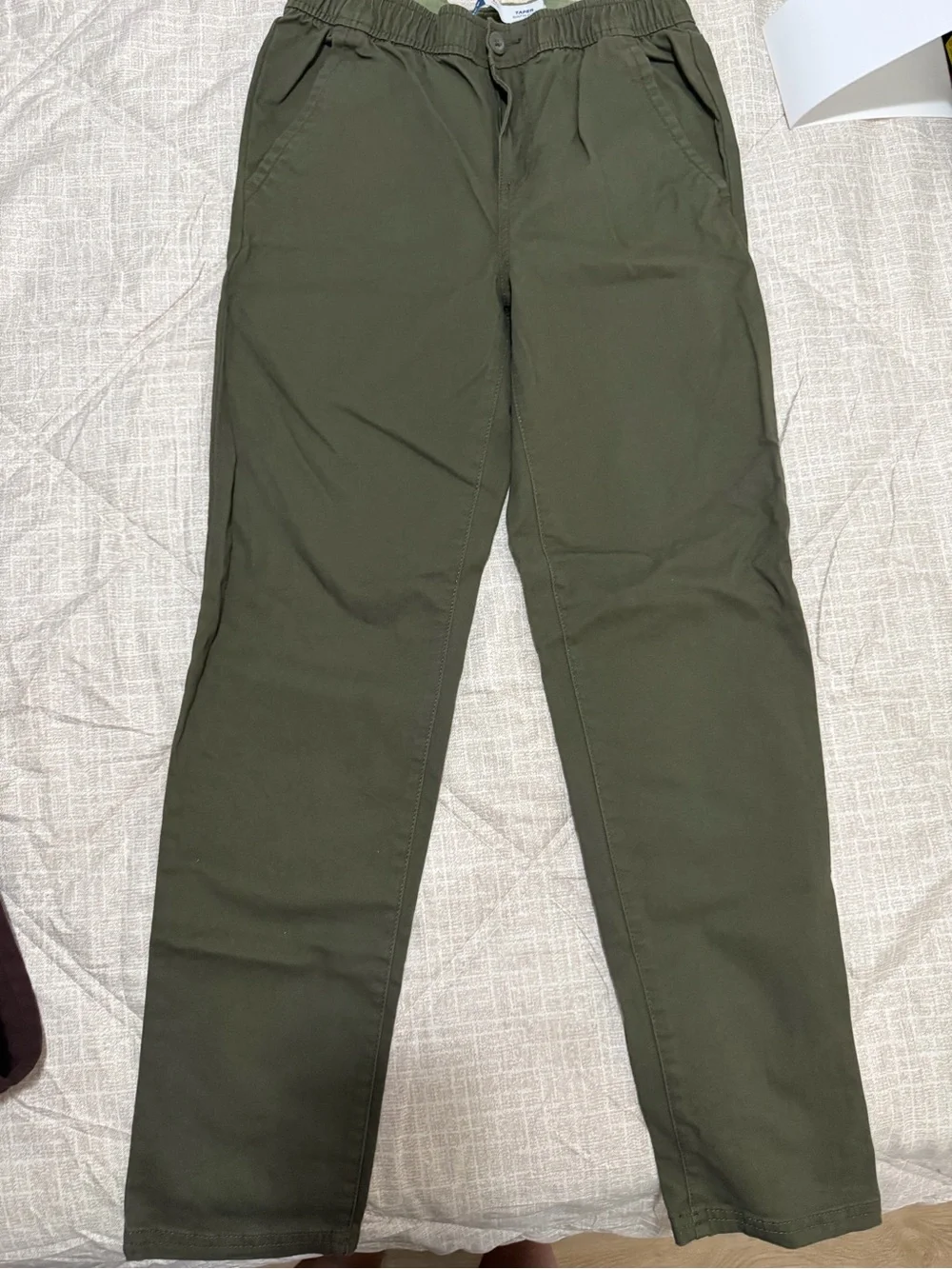 Old Navy Olive Green Tapered Elastic Waist Pants